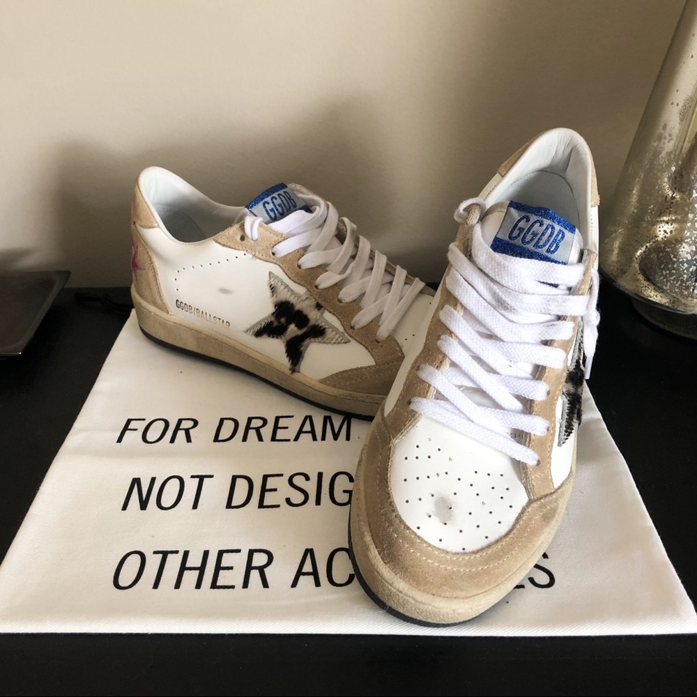 Golden Goose Suede Leopard Ball Star